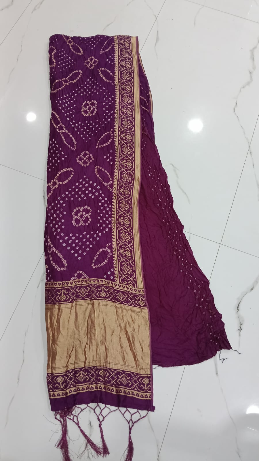 Gaji Silk Fancy Border Saree In Light Purple Shade Gaji Silk Fancy Border Saree - Image 4