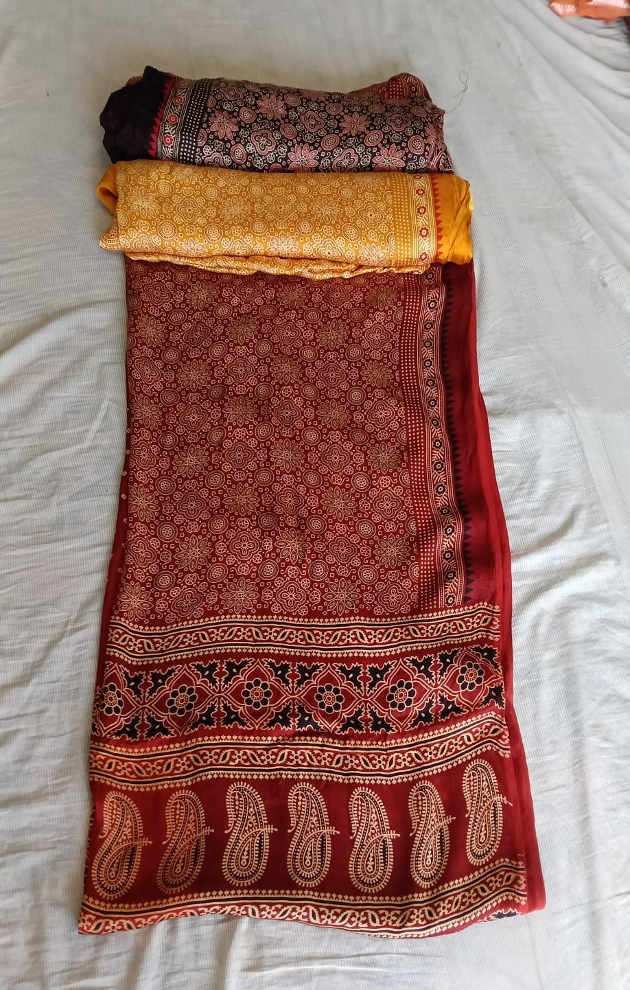 Ajrak Print Saree Ajrak Print Saree