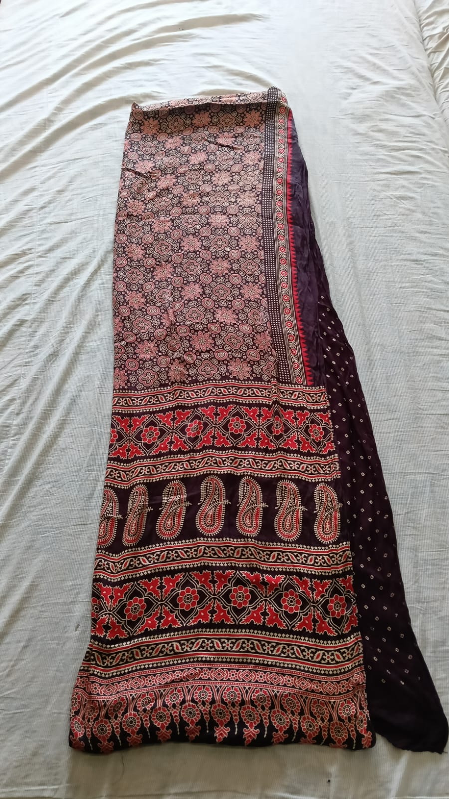 Ajrak Print Saree Ajrak Print Saree - Image 4